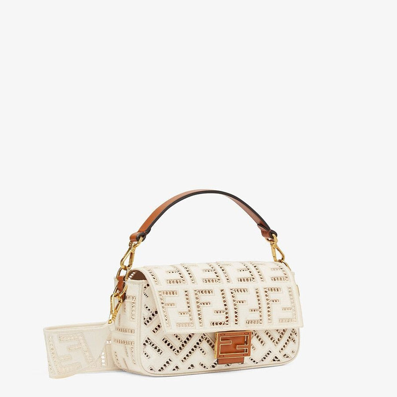 Fendi Canvas Bag With Embroidery
