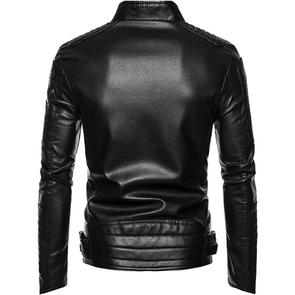 Men's Faux Leather Motorcycle Jacket