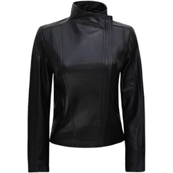 Asymmetrical Women's Real Leather Jacket